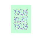 Multitude turquesa con morado