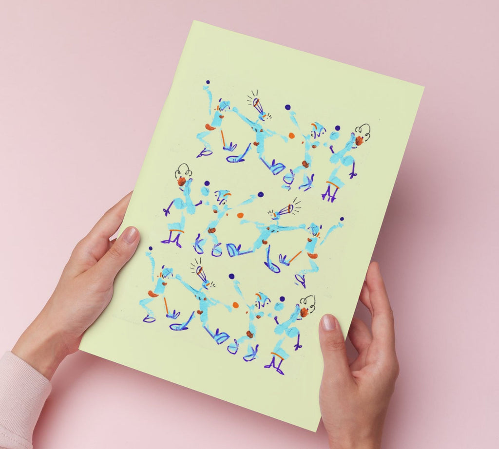 Multitude verde con azul