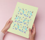 Multitude verde con azul