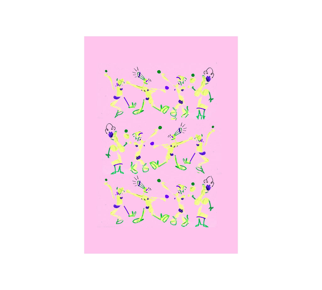 Multitude rosa con amarillo