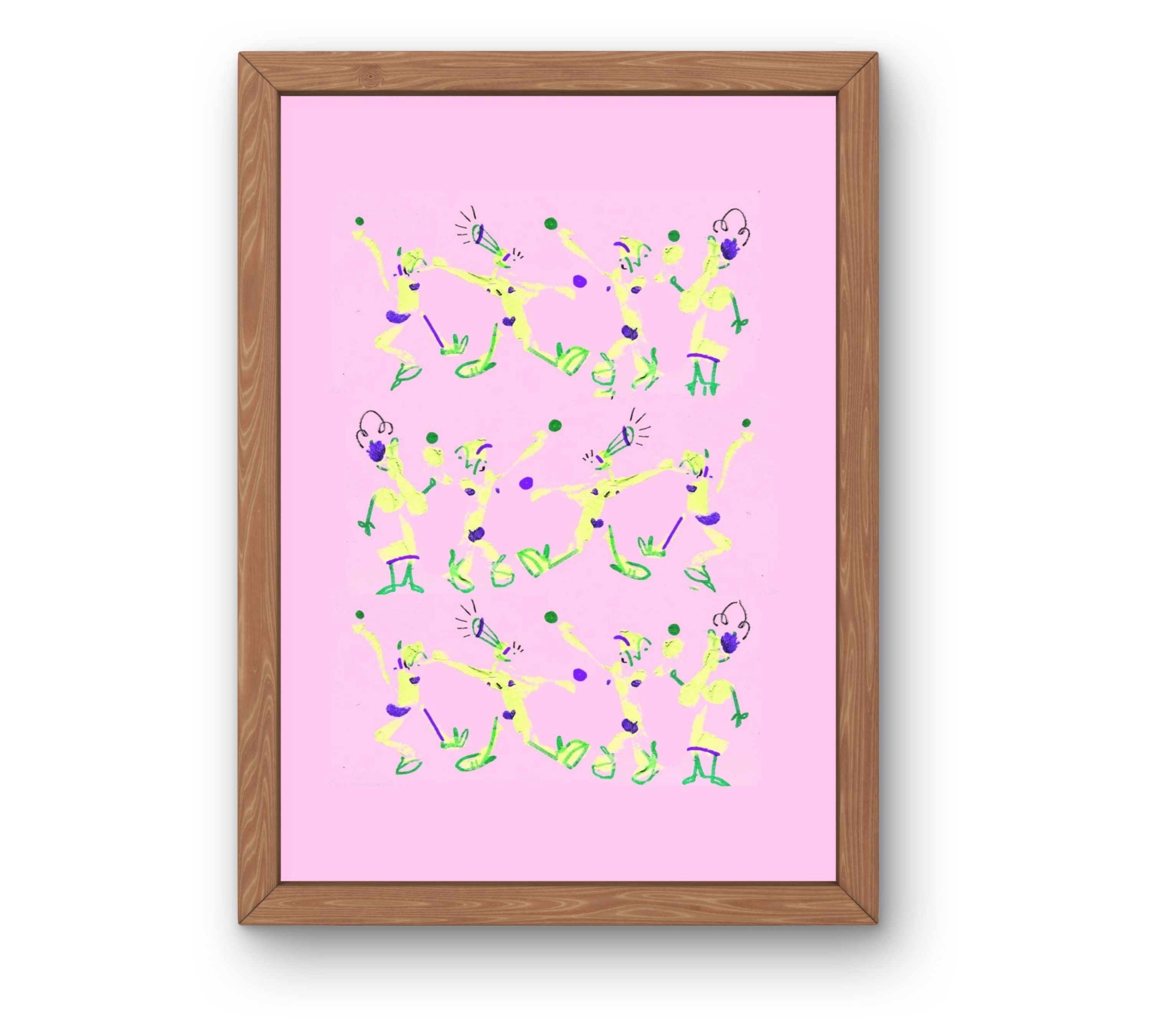 Multitude rosa con amarillo