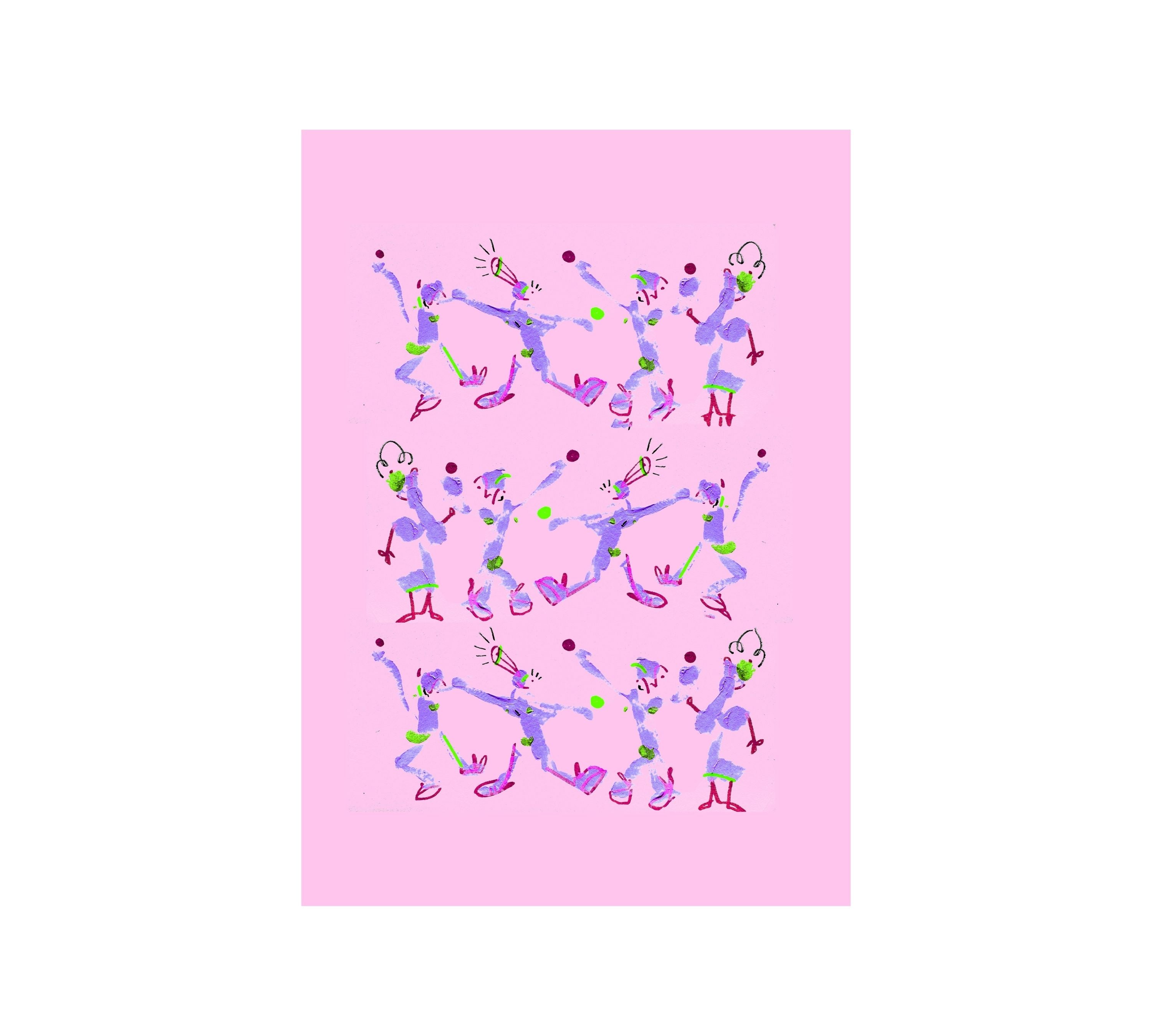 Multitude rosa con morado