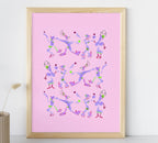 Multitude rosa con morado